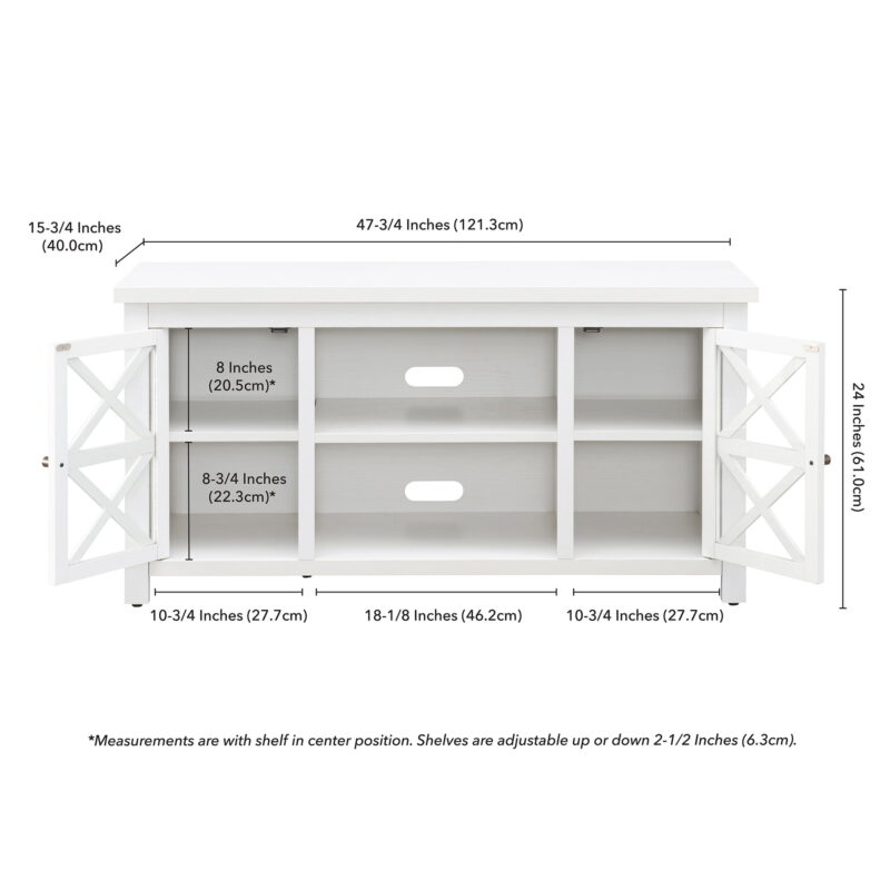 Evelyn&Zoe Colton TV Stand for TV's up to 55", White - Image 5