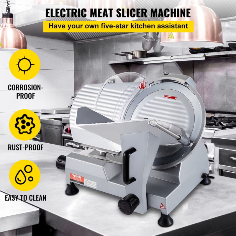 KFFKFF 320W Commercial Electric Meat 12" Blade Slicer Deli Food Cutter 350-400RPM - Image 5