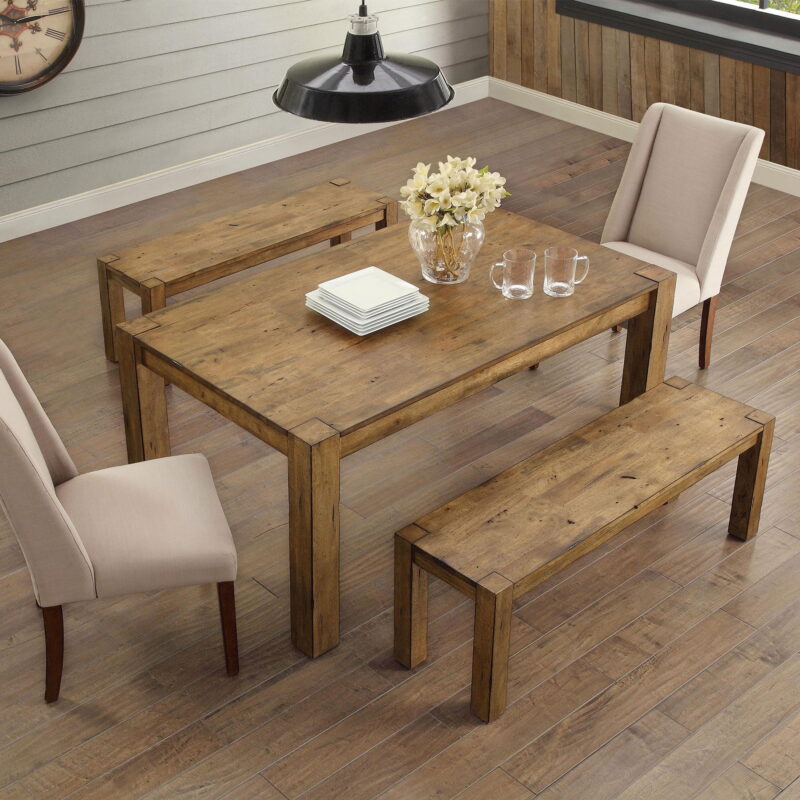 Better Homes & Gardens Bryant Solid Wood Dining Table, Rustic Brown - Image 6