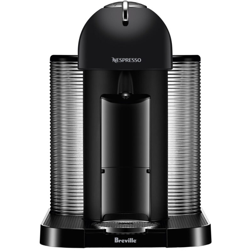 Breville Nespresso Vertuo Coffee & Espresso Single-Serve Machine in Matte Black and Aeroccino Milk Frother in Black - Image 2