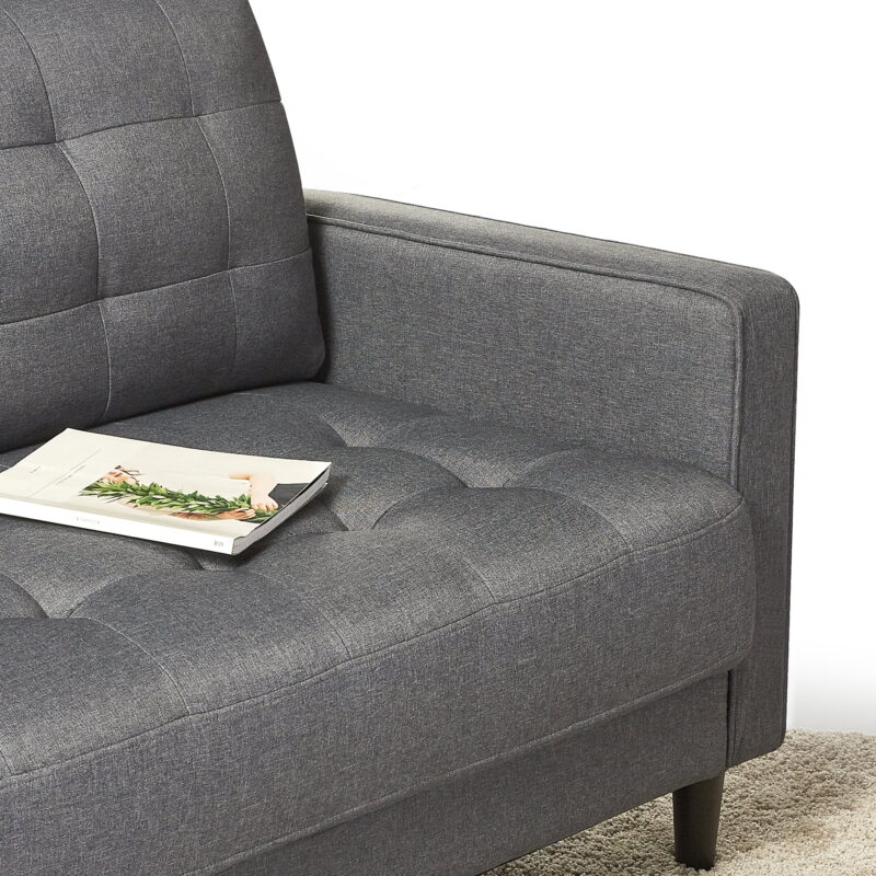 Zinus Benton 75" Sofa Couch, Dark Grey - Image 2