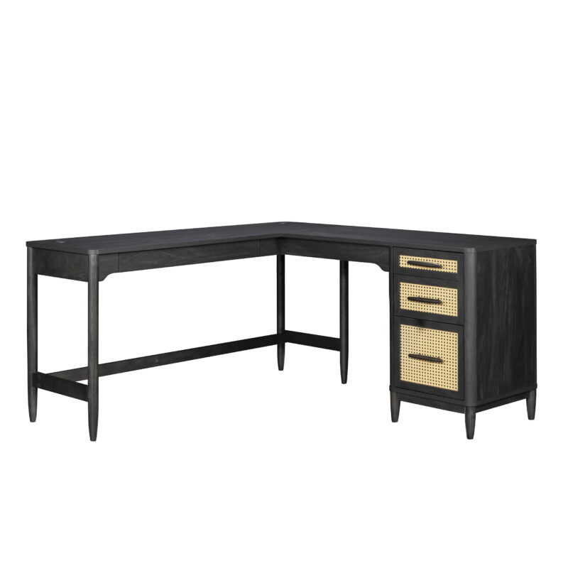 Better Homes & Gardens Springwood L-Shape Desk, Charcoal Finish - Image 7