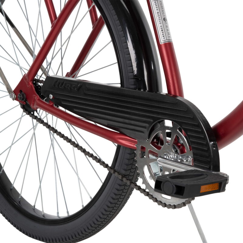26" Huffy Nel Lusso Beach Cruiser Bike, Basket, Cargo Rack, Red, Ages 12+ - Image 2