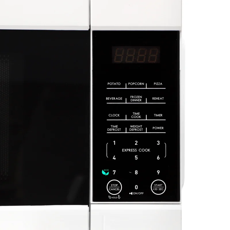 Galanz 1.1 cu ft 1000W Countertop Microwave Oven in White with One Touch Express Cooking - Image 5