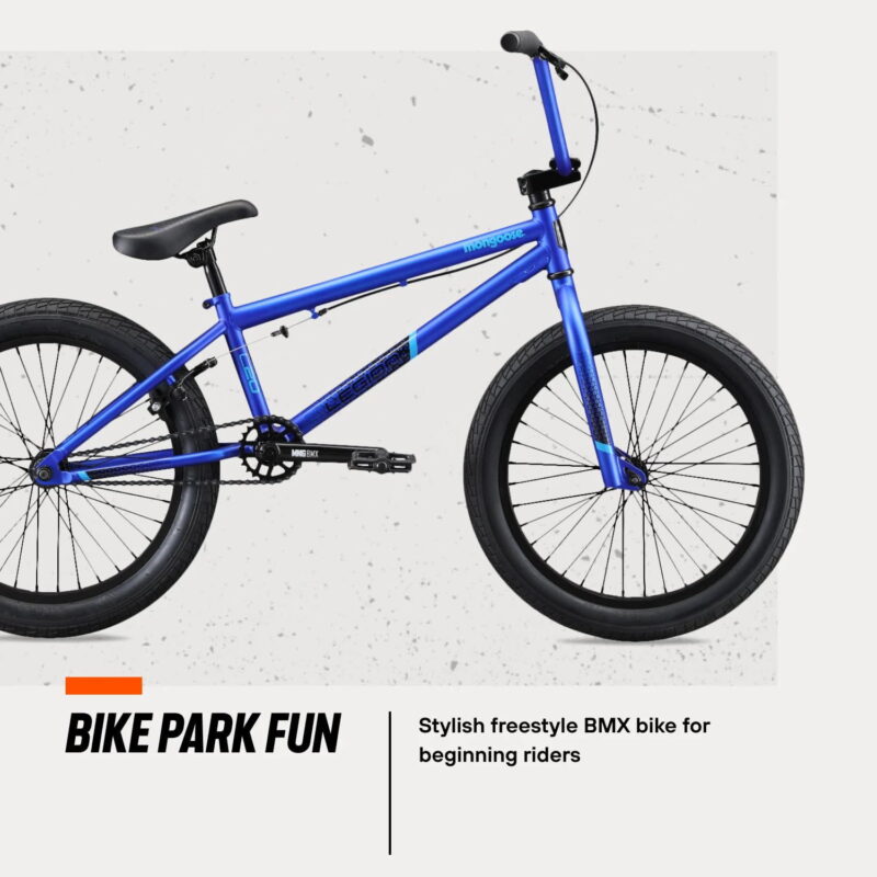 Mongoose Legion L20 Freestyle BMX Bike, 20- in Wheel, Ages 8 and up, Blue - Image 6