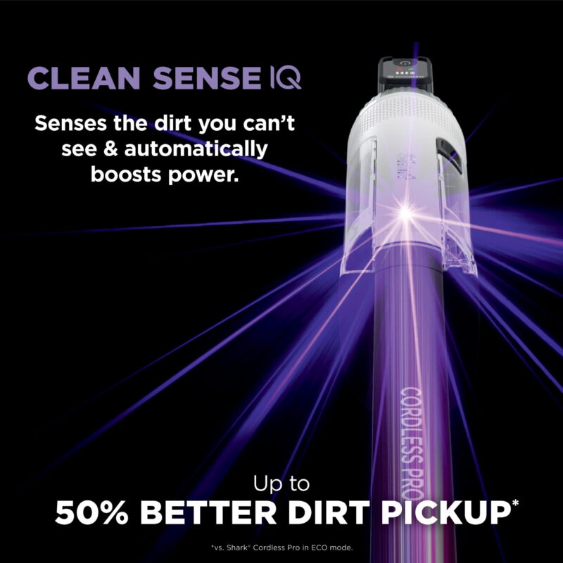 Shark Cordless Pro Stick Vacuum Cleaner, Clean Sense IQ Technology, Odor Neutralizer, PowerFins+ Brushroll - Image 3