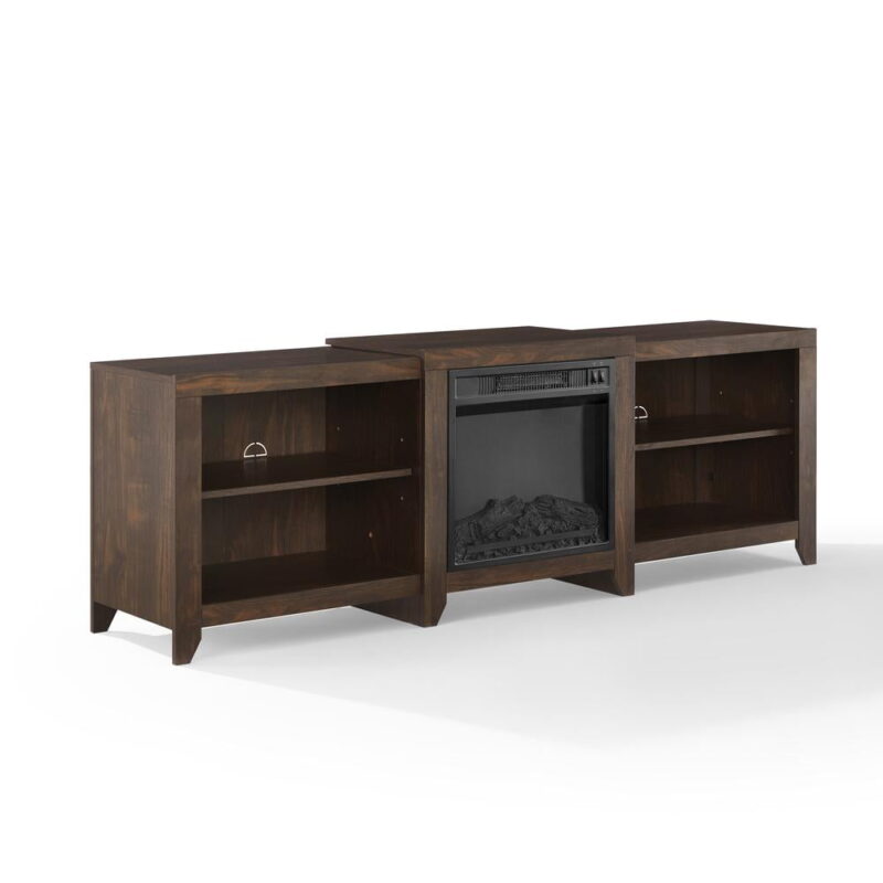 Crosley Furniture Ronin Wood TV stand for TVs up to 75" in Dark Walnut - Image 7