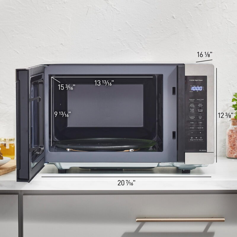 Panasonic 1.3 cu ft Countertop Microwave Oven in Glass Door - Image 6