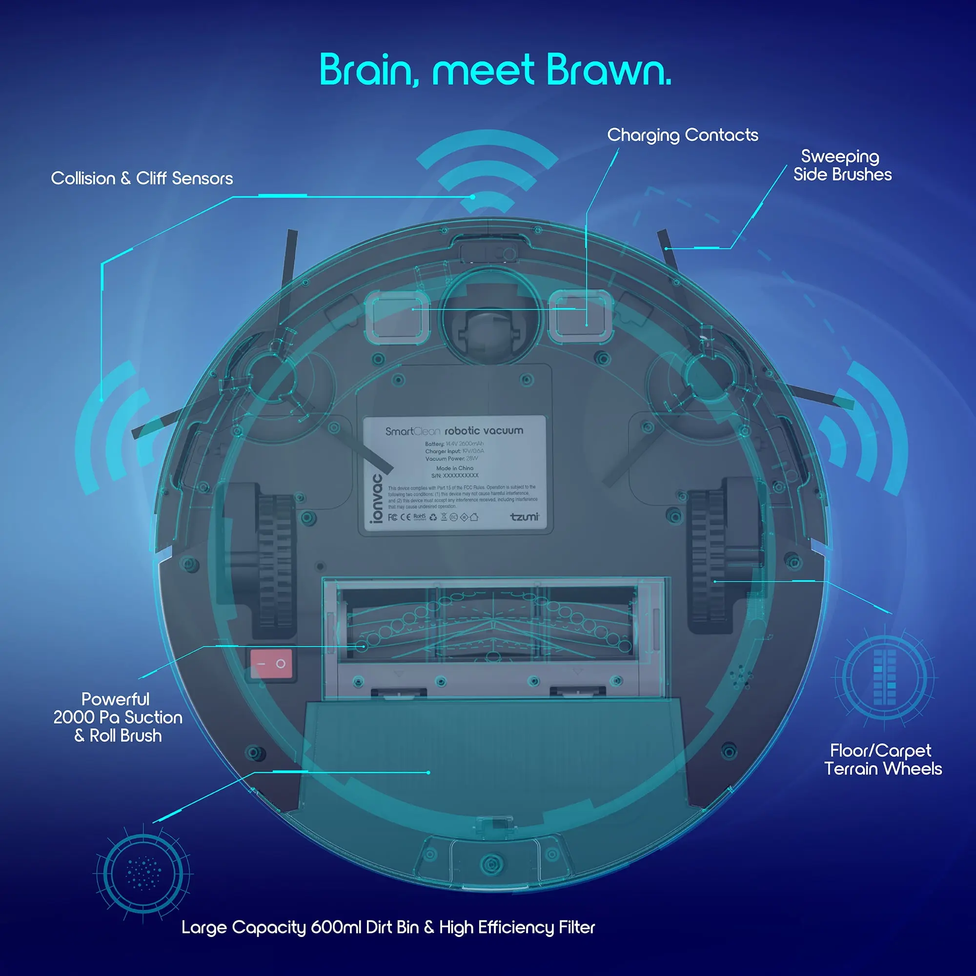 Ionvac SmartClean 2000 Robovac Vacuum, WiFi Robot Vacuum Cleaner with App/Remote Control, New 4 Ionvac SmartClean 2000 Robovac Vacuum, WiFi Robot Vacuum Cleaner with App/Remote Control, New - Image 4