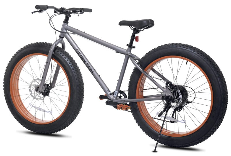 Ozark Trail Fat Tire Bike, 26" Wheels, Fits Teen & Adult Riders 5'2"-5'10", Unisex, Gray - Image 2