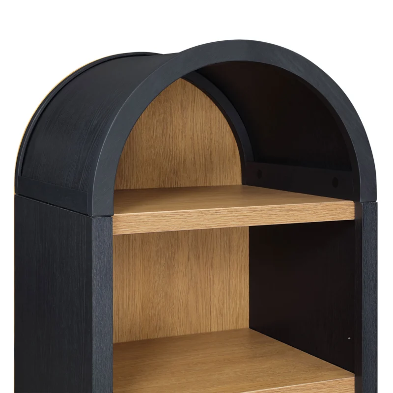 Better Homes & Gardens Juliet Narrow Arch Bookcase, Rich Black Finish - Image 4
