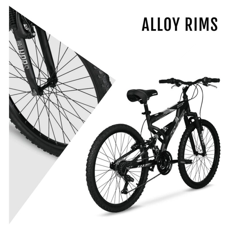 24" Hyper Bicycles Havoc Mountain Bike, Youth/Adult, Recommended Ages 10-14 Years Old, Black - Image 5