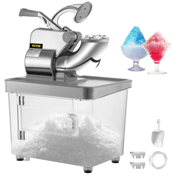 BENTISM Ice Shaver Machine Electric Shaved Ice Machine Commercial 396.8 LBS/H