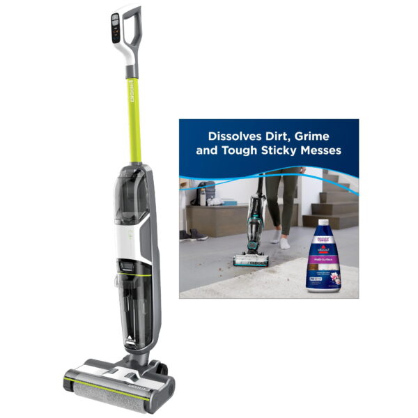 BISSELL CrossWave HF3 Cordless Multi-Surface Wet-Dry Vacuum 3654 & Bissell Multi-Surface Floor Cleaning Formula, 32 oz, 1789