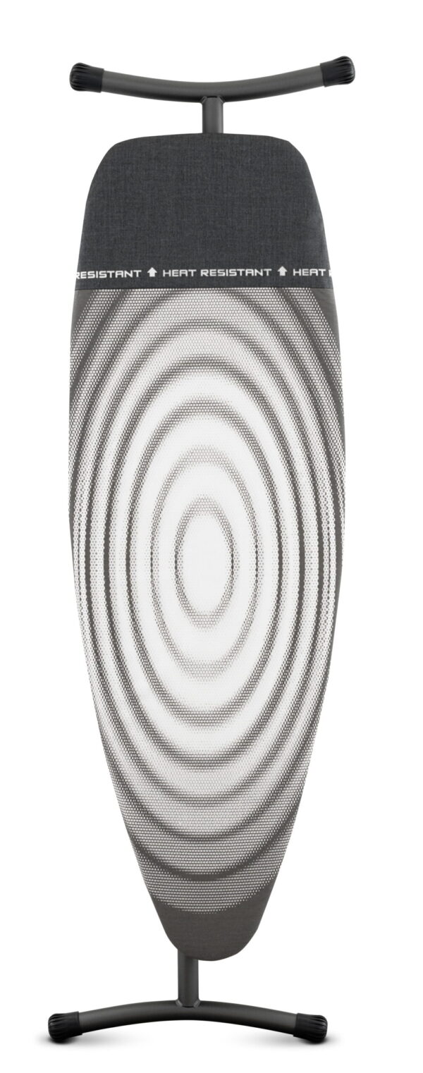 Brabantia Ironing Board D, 53 x 18 inches, Heat Resistant Parking Zone Titan Oval