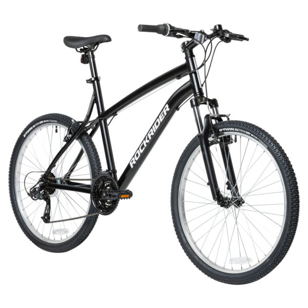Decathlon Rockrider ST50, 21 Speed Aluminum Mountain Bike, 26", Unisex, Black, Small