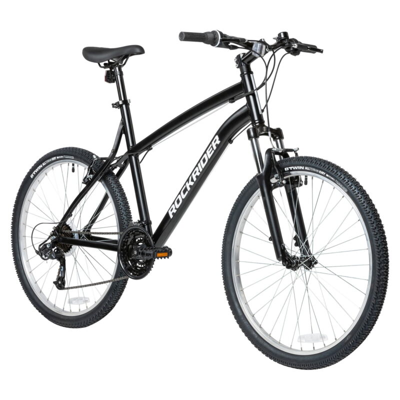 Decathlon Rockrider ST50, 21 Speed Aluminum Mountain Bike, 26", Unisex, Black, Small