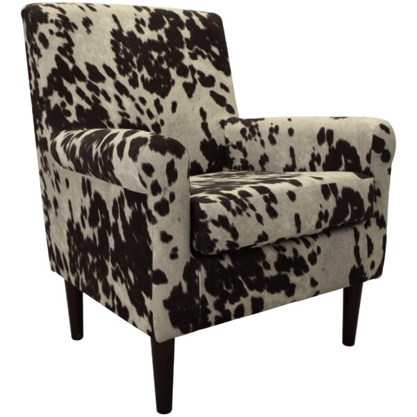 Fox Hill Ellis Rolled Arm Lounge Chair, Brown Cowhide
