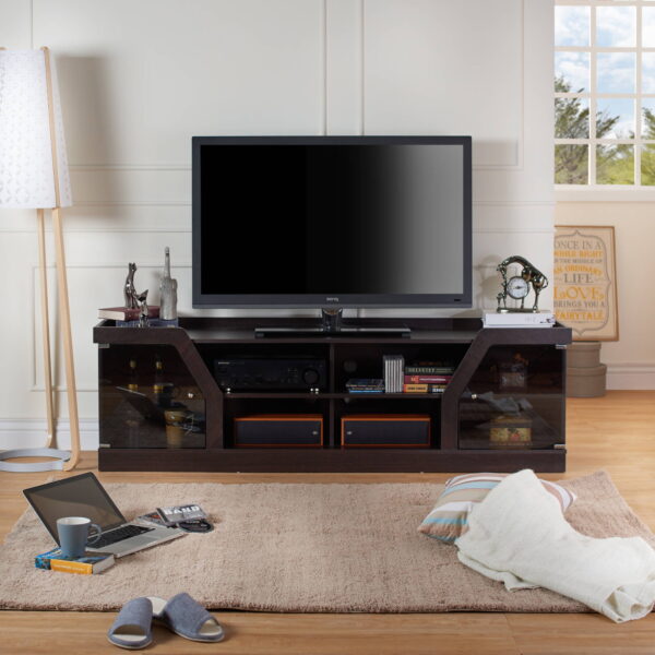 Furniture of America Faullin TV Stand for TVs up to 78", Espresso