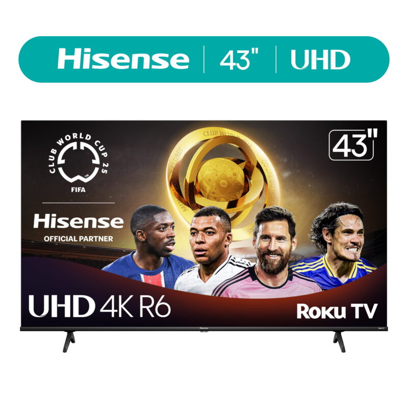 Hisense 43" Class 4K UHD LED LCD Smart Roku TV HDR R6 Series 43R6E3