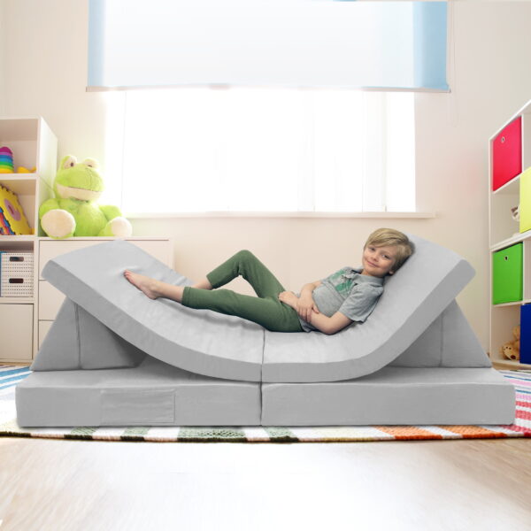 Imaginarium Kids Play Couch, Light Gray