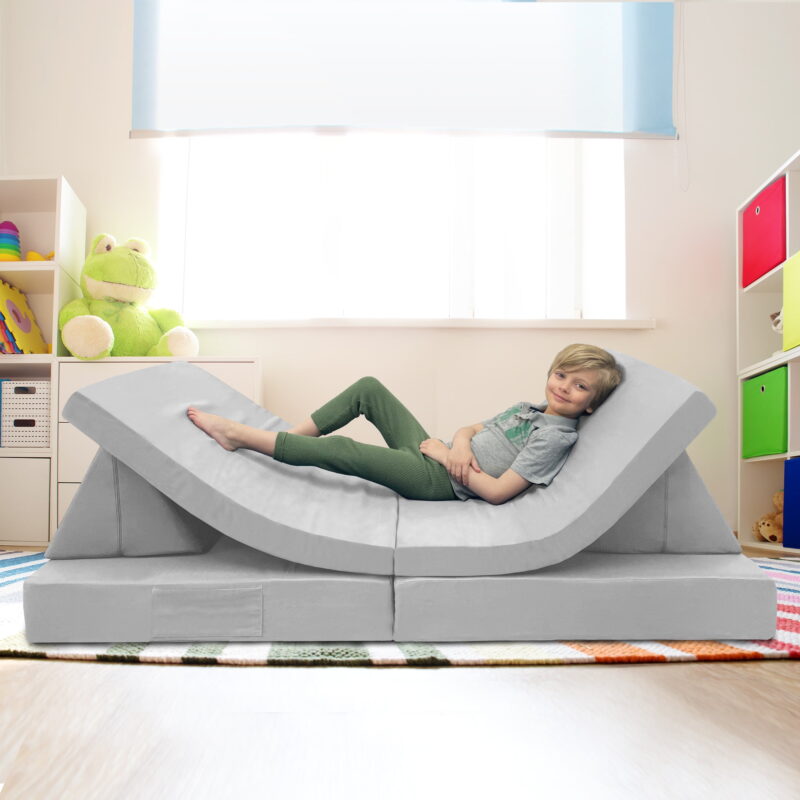Imaginarium Kids Play Couch, Light Gray