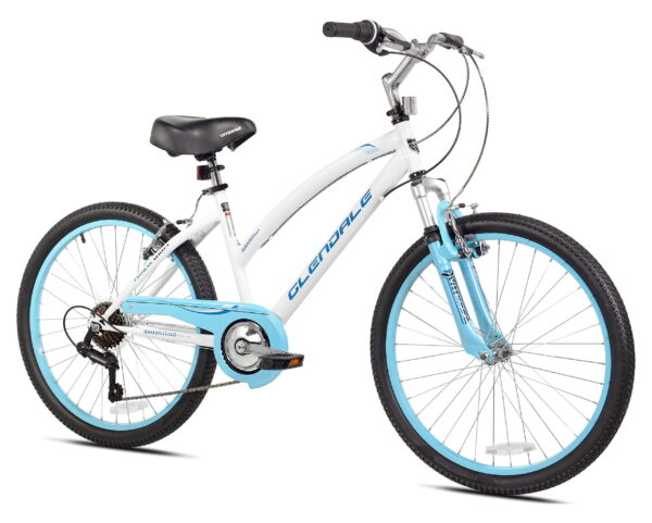 Kent 24" Glendale Tween/Adult Girl's Bike, White/Blue