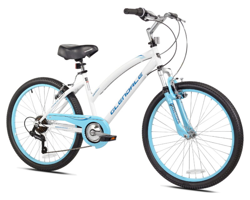Kent 24" Glendale Tween/Adult Girl's Bike, White/Blue