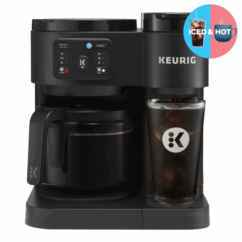 Keurig K-Duo Essentials, Hot & Iced Single-Serve K-Cup Pod Coffee Maker & Carafe, Black