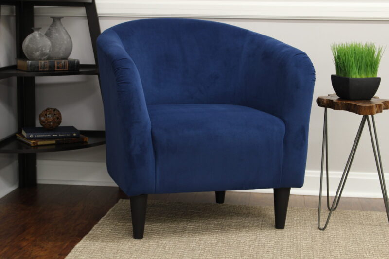 Mainstays Microfiber Tub Accent Chair, Blue