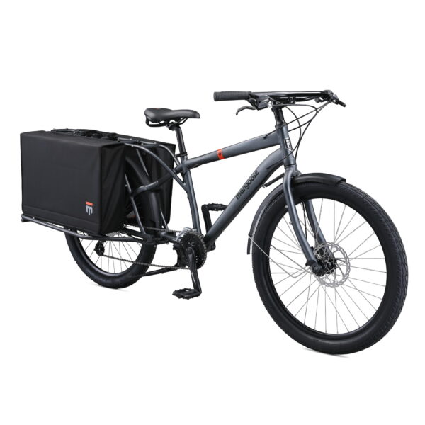 Mongoose Envoy Adult Cargo Bike, Large Frame, Ages 14 and up, Grey