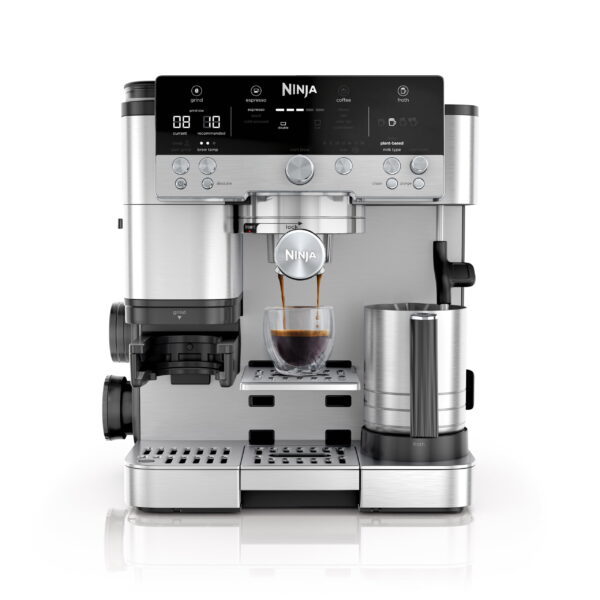 Ninja Luxe Cafe Premier Series, Espresso Machine and Drip Coffee Maker with integrated Coffee Grinder and Milk Frother, Stainless Steel, ES601