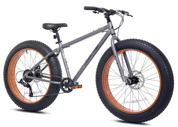 Ozark Trail Fat Tire Bike, 26" Wheels, Fits Teen & Adult Riders 5'2"-5'10", Unisex, Gray