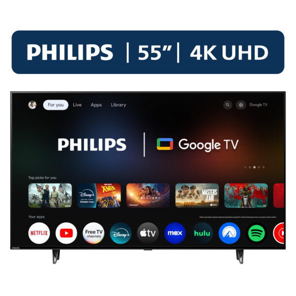 Philips 55" Class 4K Ultra HD (2160p) Google Smart LED TV (55PUL7552/F7) (New)
