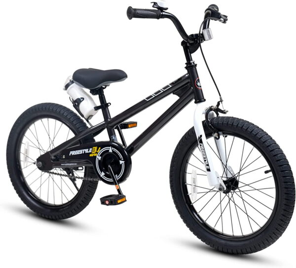 Royalbaby Freestyle 18" Kids Bicycle for Boys Girls, Ages 6-9 Years, Black