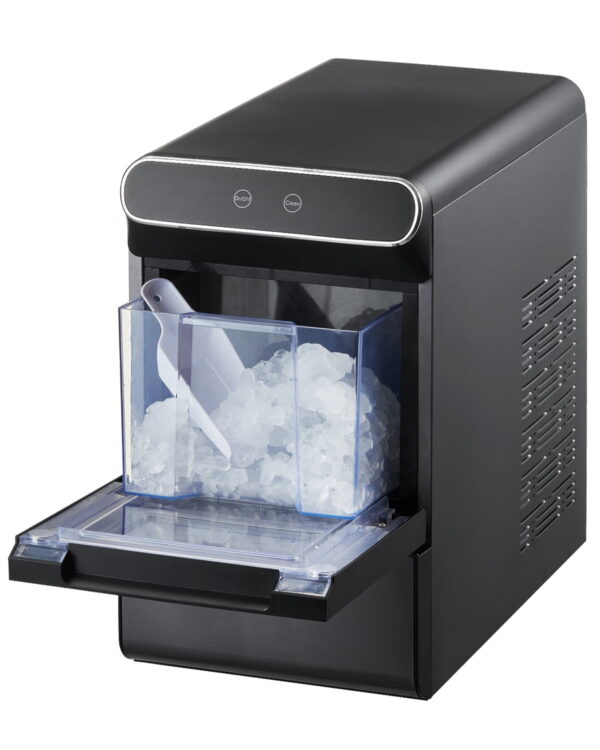 KFFKFF Nugget Ice Maker Countertop Portable Countertop Ice Maker 37lbs/24H Self-Cleaning with Ice Scoop & Drip Tray