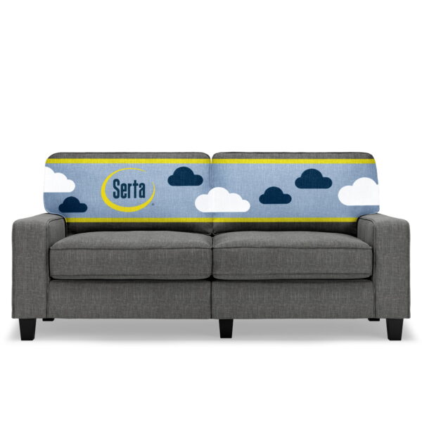 Serta Palisades 73" Track Arm Sofa with Removable Covers Gray