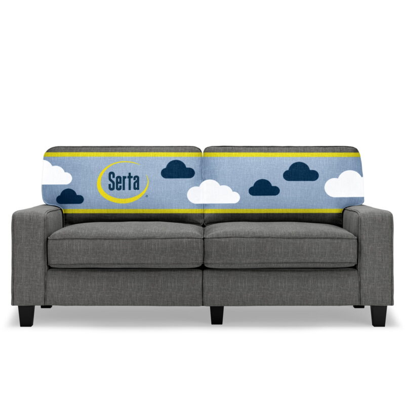 Serta Palisades 73" Track Arm Sofa with Removable Covers Gray