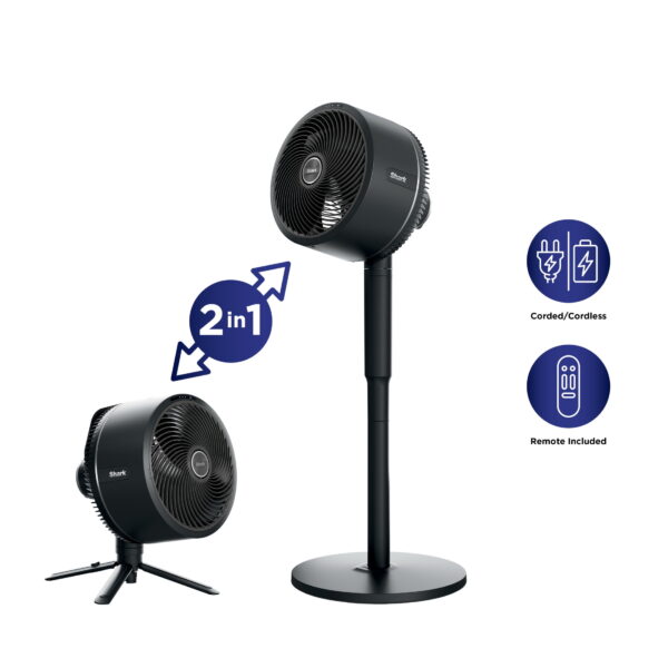 Shark FlexBreeze Fan — Indoor & outdoor oscillating fan, pedestal & tabletop, corded & cordless portable fan