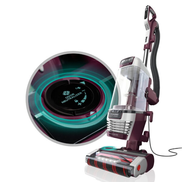 Shark Upright Vacuum, Stratos, Pet Friendly, Bagless, Ultra Powerful Suction, Hard Floor and Carpet, DuoClean PowerFins HairPro, Self-Cleaning Brushroll, Odor Neutralizer Technology, AZ3000, Burgandy