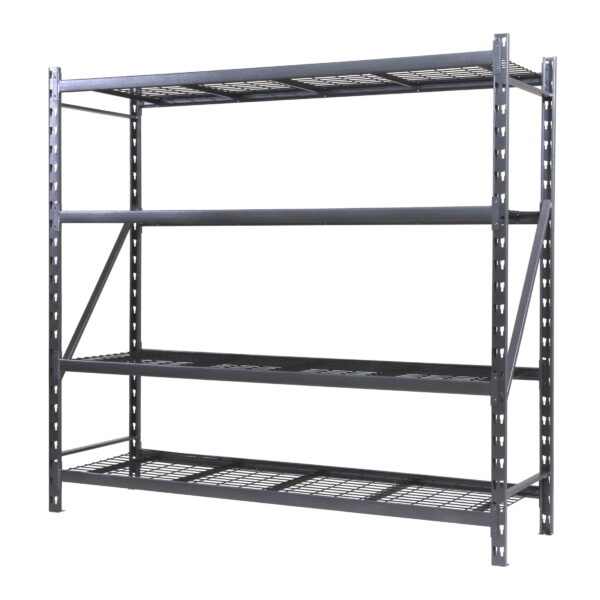 Stronghold Garage Gear by Shin Crest Steel 4-Tier Storage Rack  72"H x 24"D x 77"W, 1000lb per shelf