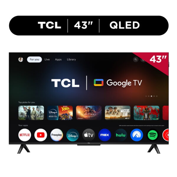 TCL 43" Q Series (NEW 2025)  4K UHD HDR QLED Smart TV with Google TV – 43Q51K