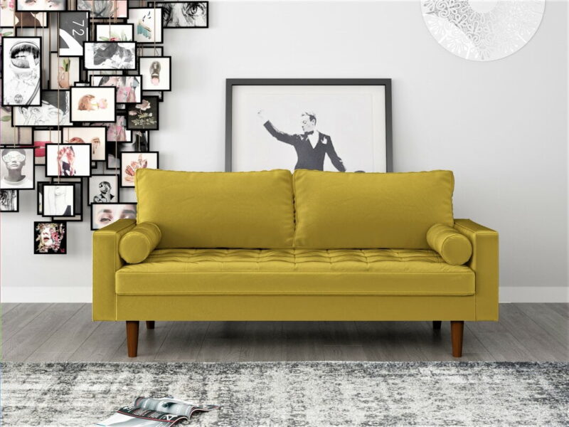 US Pride Furniture Mac Sofa, Golden Rod