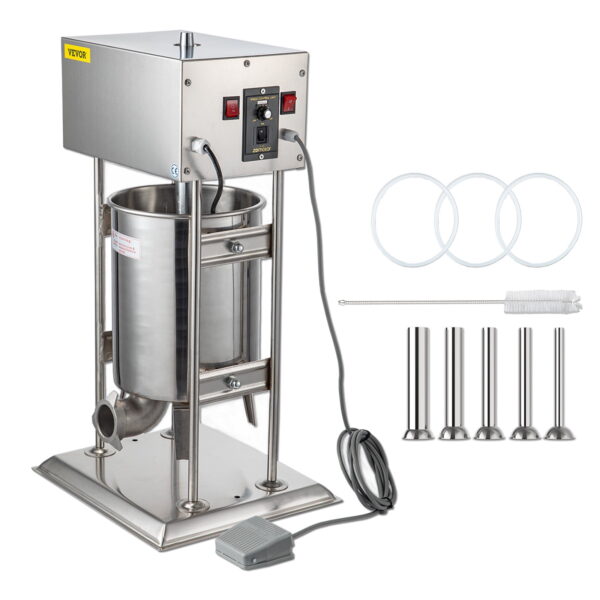 BENTISM 10L/22lbs Sausage Stuffer 2 Speed CE&SGS Standards Stainless Steel Vertical Sausage Maker