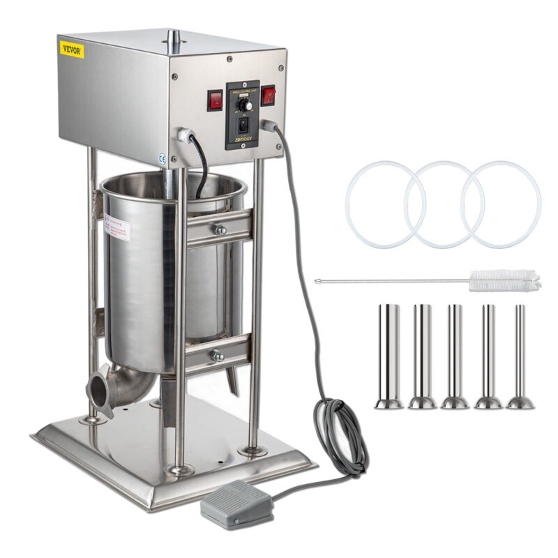 BENTISM 10L/22lbs Sausage Stuffer 2 Speed CE&SGS Standards Stainless Steel Vertical Sausage Maker