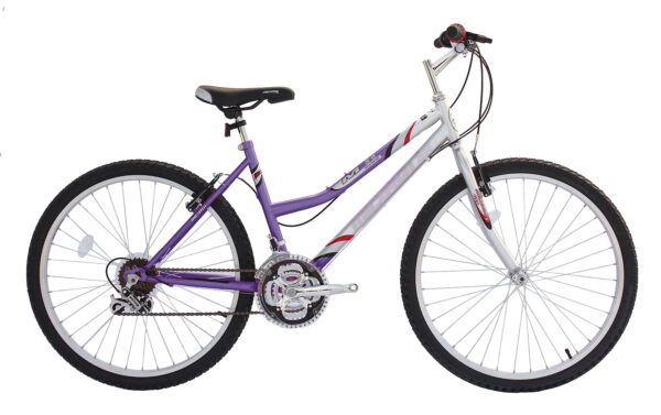 Wonder Wheels 26 In. Mtb 18 Speed Bicycle, Bike, Steel Frame Alloy Rims 36 H - Purple