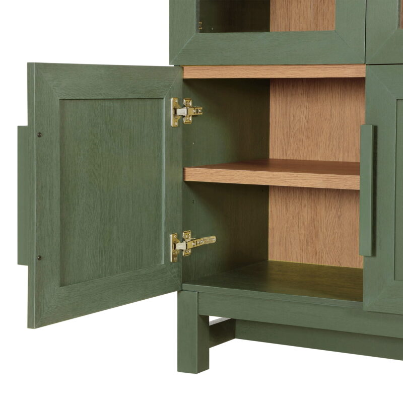 Better Homes & Gardens Juliet Kitchen Rounded Arch Cabinet, Deep Green Finish - Image 2