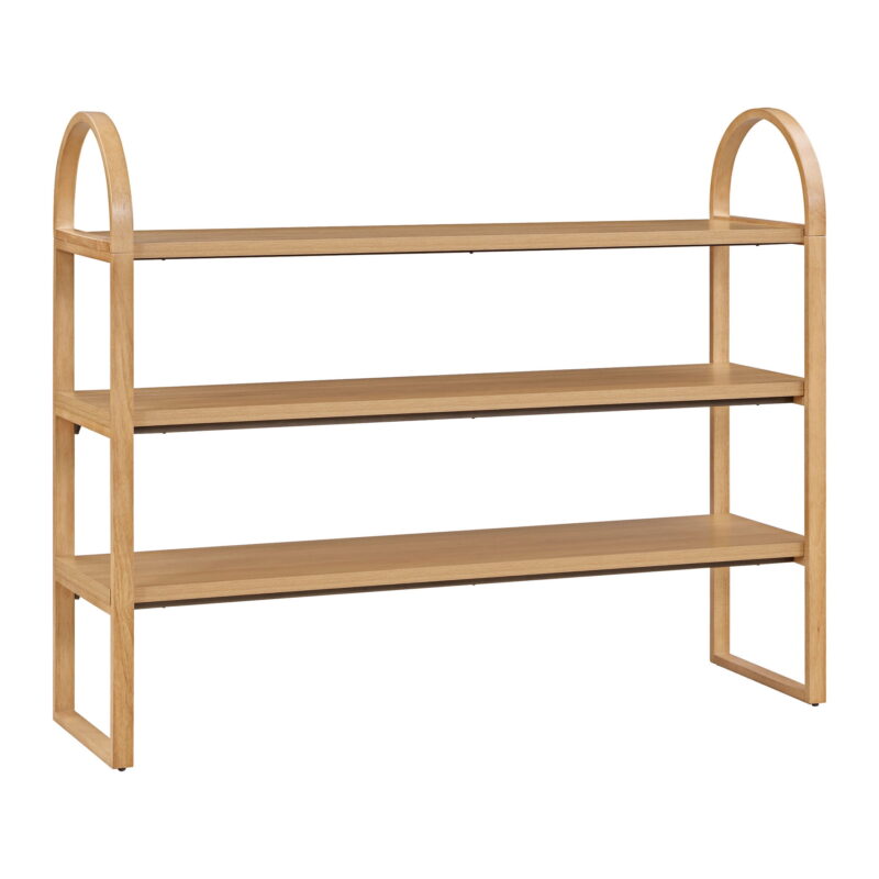 Beautiful 3-Shelf Open Bookcase by Drew Barrymore, Adult, Warm Honey Finish - Image 2