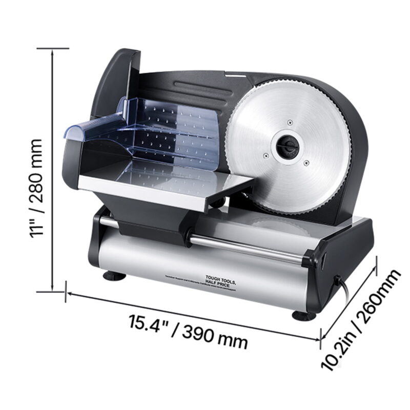 KFFKFF 320W Commercial Electric Meat 12" Blade Slicer Deli Food Cutter 350-400RPM - Image 2