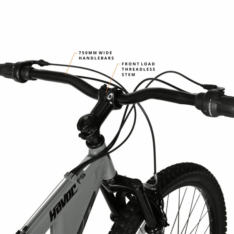 Hyper Bicycles 29" Men's Havoc Mountain Bike, Gray - Image 4